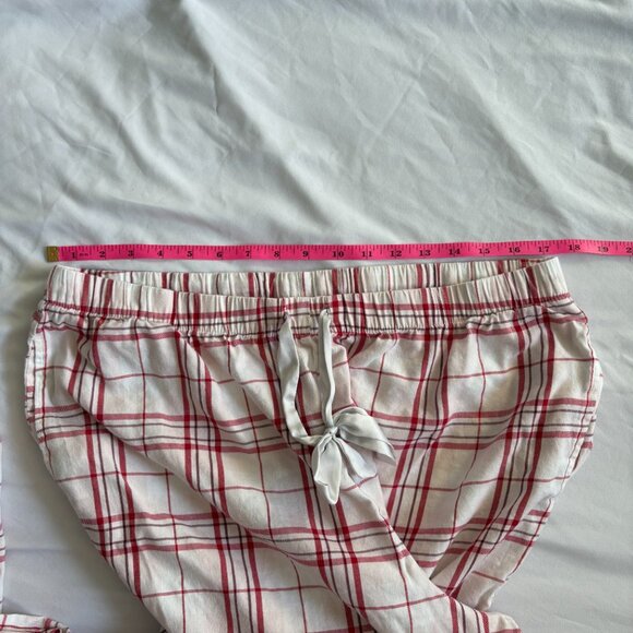 Victoria's Secret Women's Flannel Long Pajama Set Pink, Off White Plaid Size XL - Picture 7 of 7